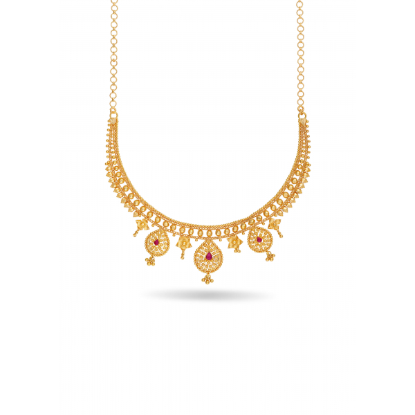Royal Ruby Charm Necklace