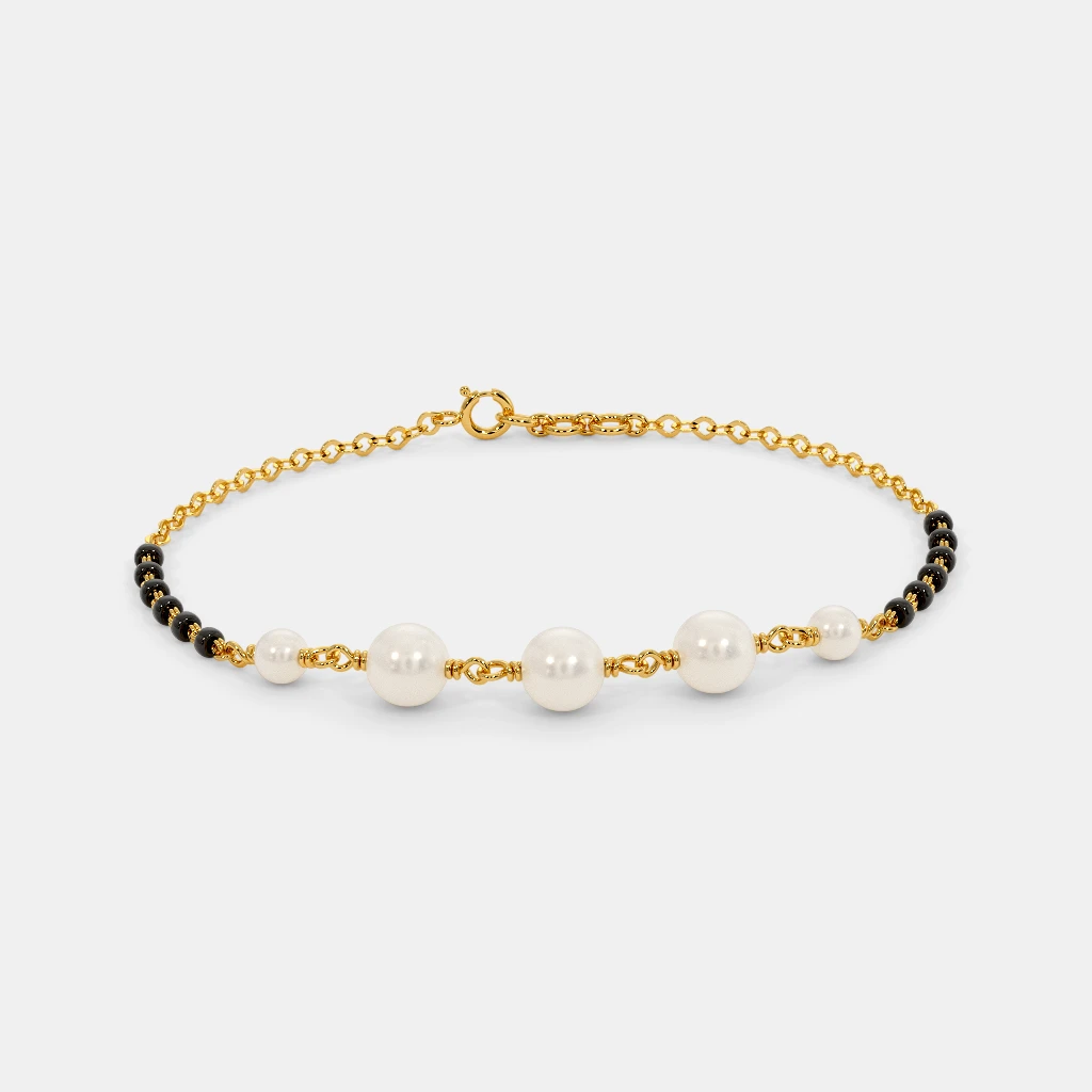 Midnight Pearl Elegance Bracelet