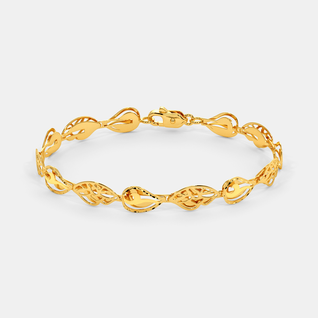 Golden Filigree Heart Bracelet