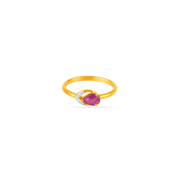 Ruby Radiance Solitaire Ring