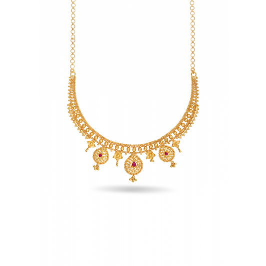 Royal Ruby Charm Necklace