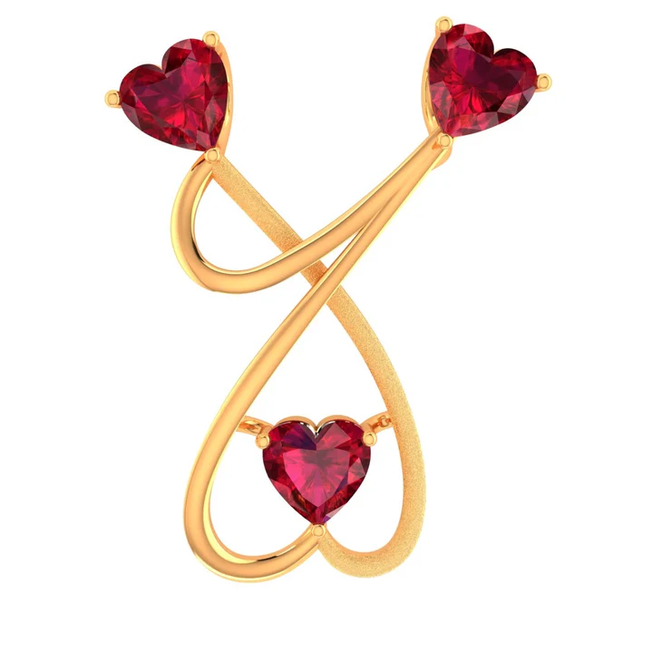 Crimson Hearts Infinity Pendant
