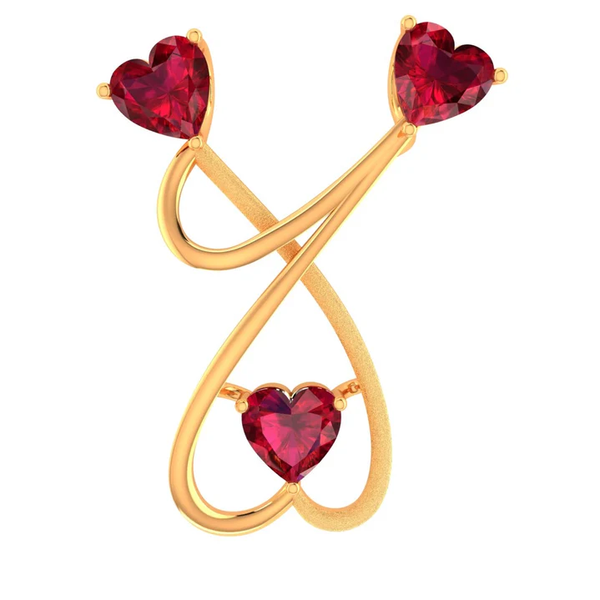 Crimson Hearts Infinity Pendant