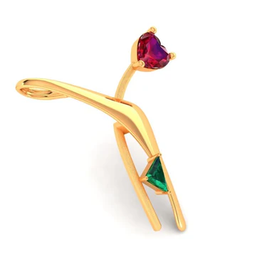Emerald Heart Bloom Pendant