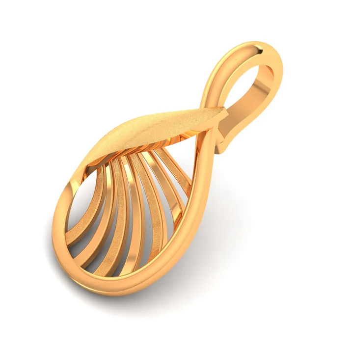 Golden Leaf Veil Pendant