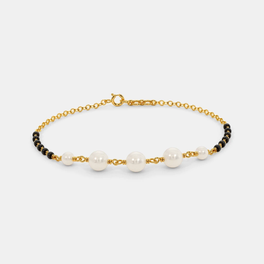 Midnight Pearl Elegance Bracelet