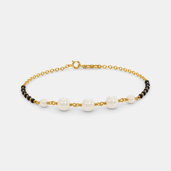 Midnight Pearl Elegance Bracelet