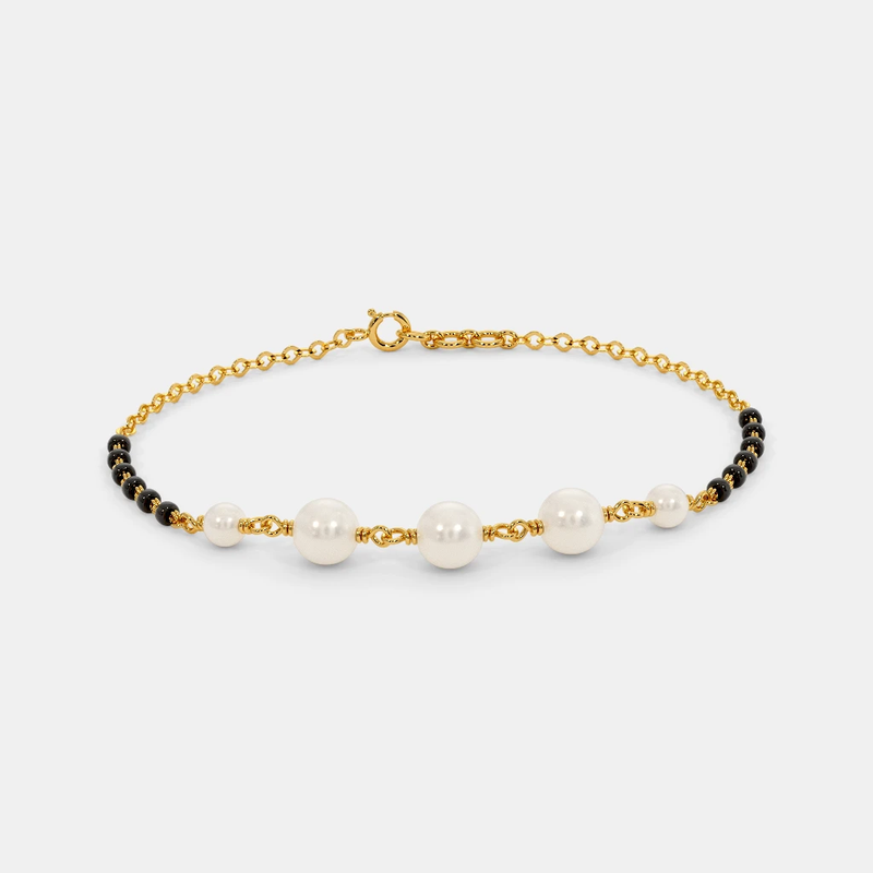 Midnight Pearl Elegance Bracelet