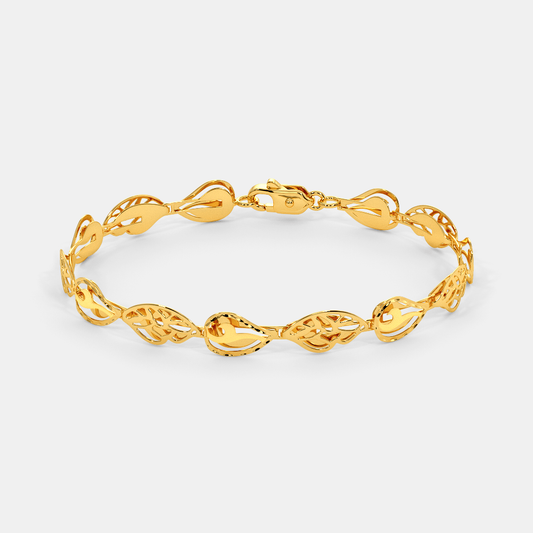 Golden Filigree Heart Bracelet
