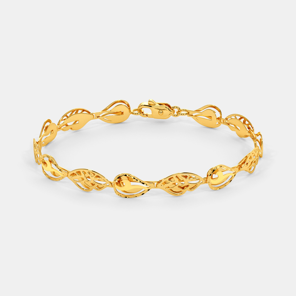 Golden Filigree Heart Bracelet