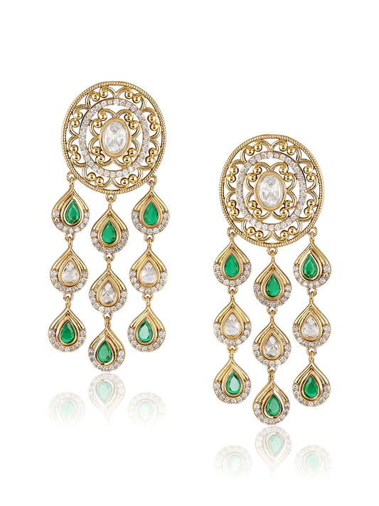 Emerald Noor Chandbali Earrings