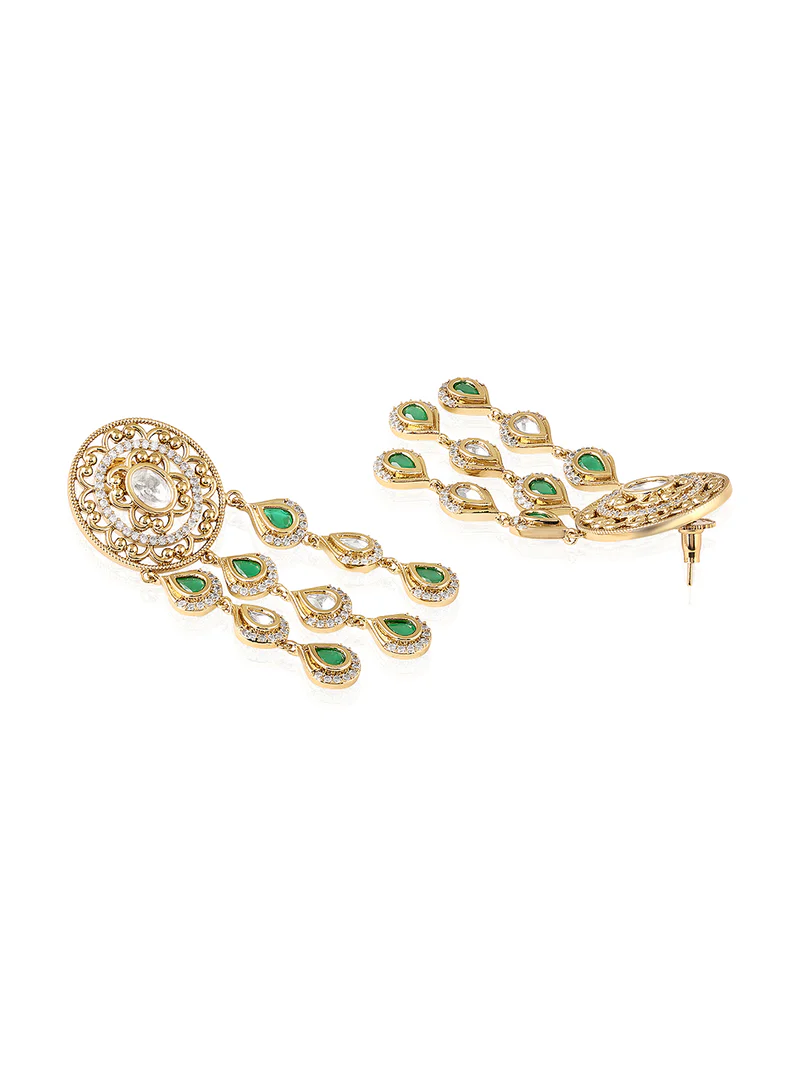 Emerald Noor Chandbali Earrings