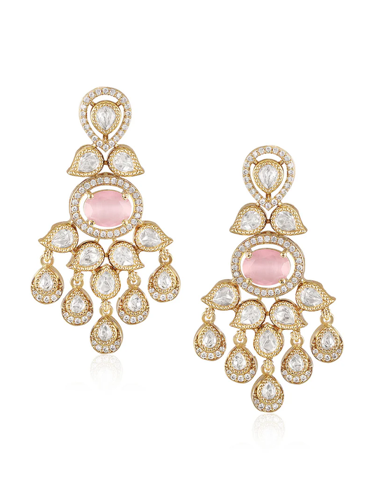 Rosé Noor Chandelier Earrings