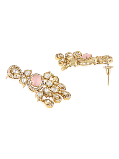 Rosé Noor Chandelier Earrings