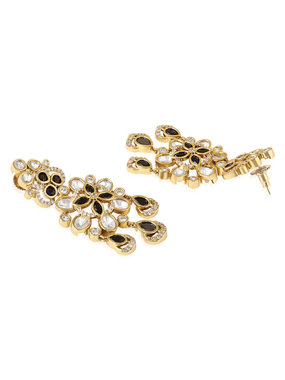 Noir Blossom Chandelier Earrings