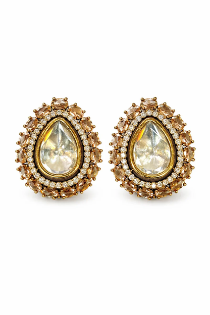 Noor-e-Zevar Teardrop Stud Earrings