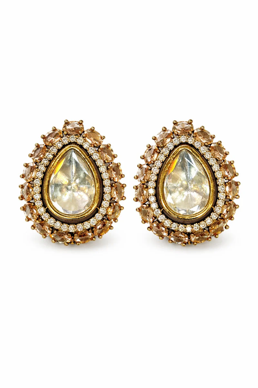 Noor-e-Zevar Teardrop Stud Earrings