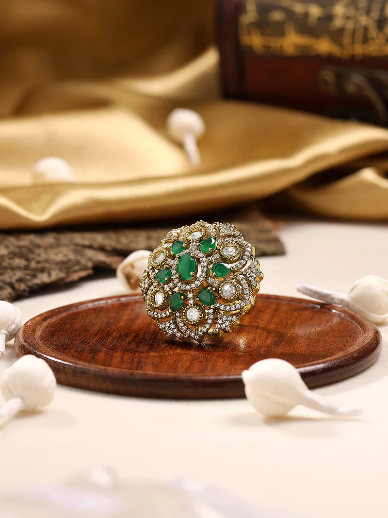 Emerald Royale Blossom Ring