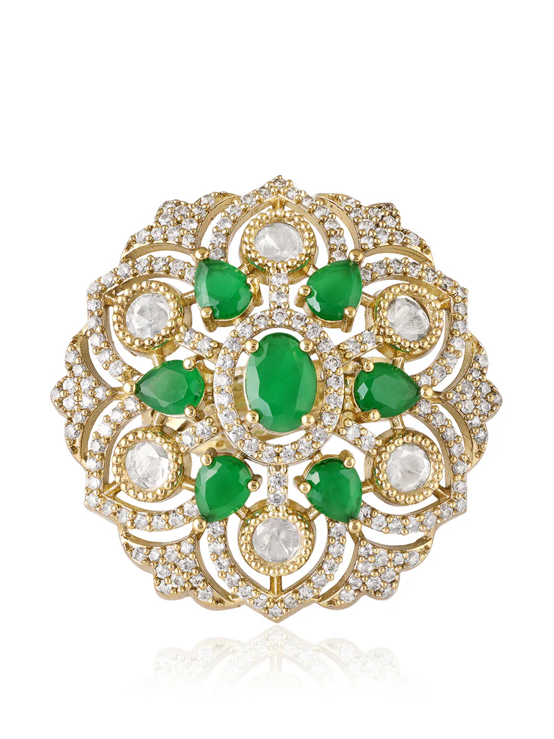Emerald Royale Blossom Ring