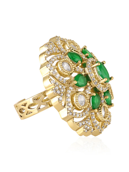Emerald Royale Blossom Ring