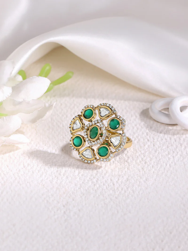 Panna Noor Blossom Ring