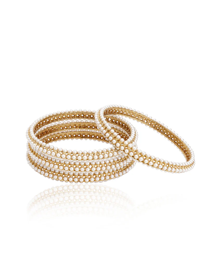Moti Maharani Pearl Bangles Set